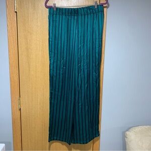 Jaclyn Green Striped Pajama Pants NWOT - Size Medium